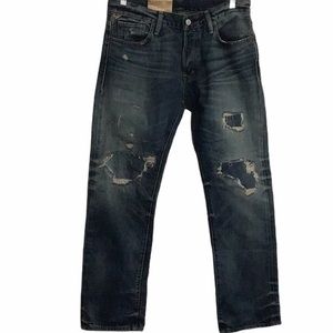 NWT Ralph Lauren Straight Distressed Jean 30 x 30